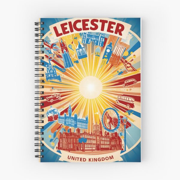 Item preview, Leicester United Kingdom Vintage Travel Tourism  designed and sold by TravelersGems.