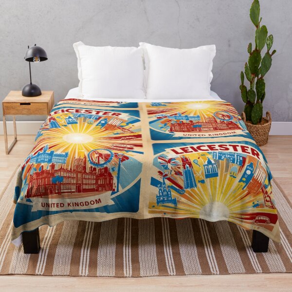 Item preview, Leicester United Kingdom Vintage Travel Tourism  designed and sold by TravelersGems.