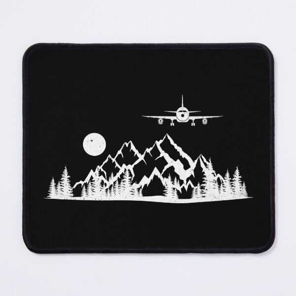 Item preview, Airplane Flying Over Mountains Aviator Pilot Plane Aviation designed and sold by Dapper-Art.