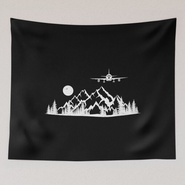 Item preview, Airplane Flying Over Mountains Aviator Pilot Plane Aviation designed and sold by Dapper-Art.