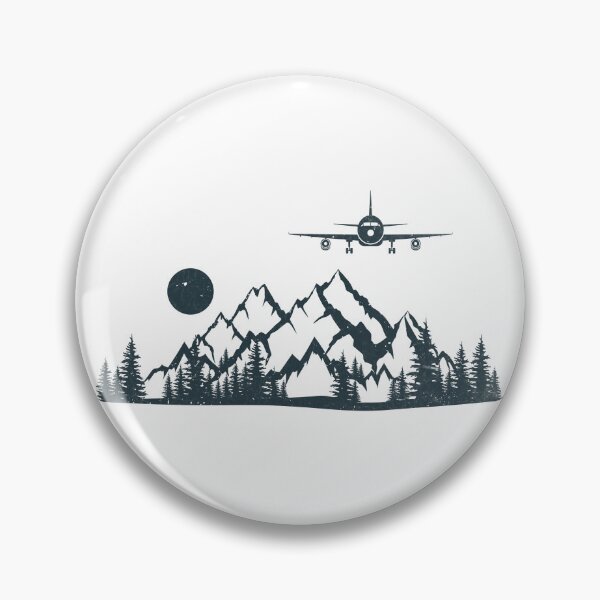 Item preview, Airplane Flying Over Mountains Aviator Pilot Plane Aviation designed and sold by Dapper-Art.