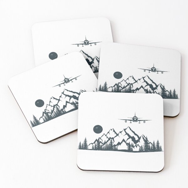 Item preview, Airplane Flying Over Mountains Aviator Pilot Plane Aviation designed and sold by Dapper-Art.