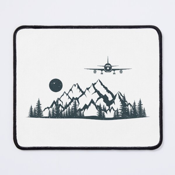 Item preview, Airplane Flying Over Mountains Aviator Pilot Plane Aviation designed and sold by Dapper-Art.