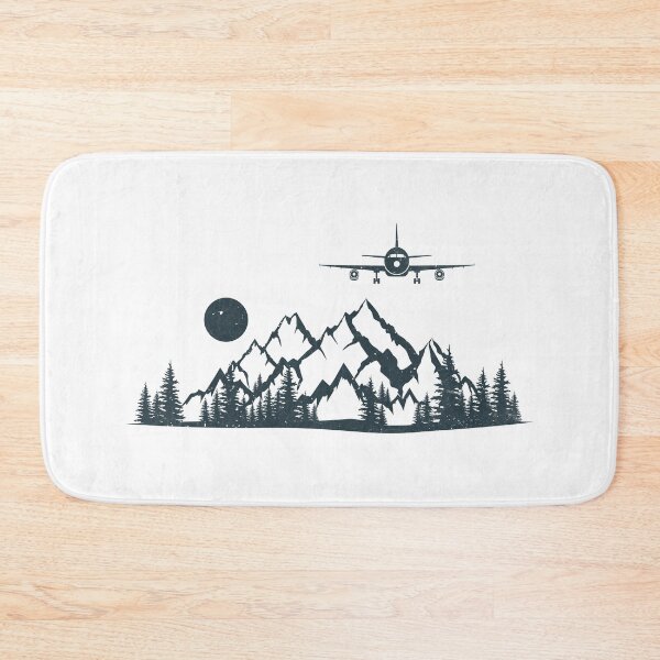 Item preview, Airplane Flying Over Mountains Aviator Pilot Plane Aviation designed and sold by Dapper-Art.