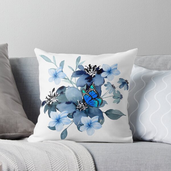 Item preview, Blue Floral Butterfly Watercolor Nature Inspired designed and sold by HeavensTeeArt.