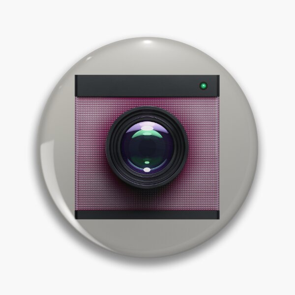 Item preview, Modern Camera Icon with Textured Pink Design designed and sold by trepiu.