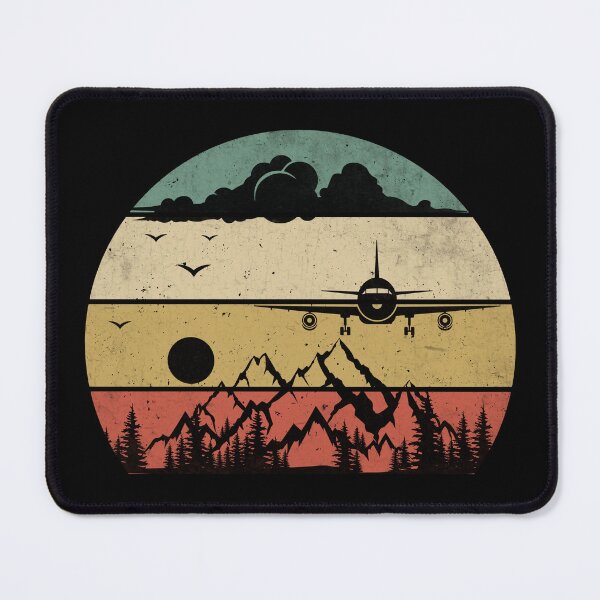 Item preview, Airplane Flying Over Mountains Aviator Pilot Plane Aviation designed and sold by Dapper-Art.