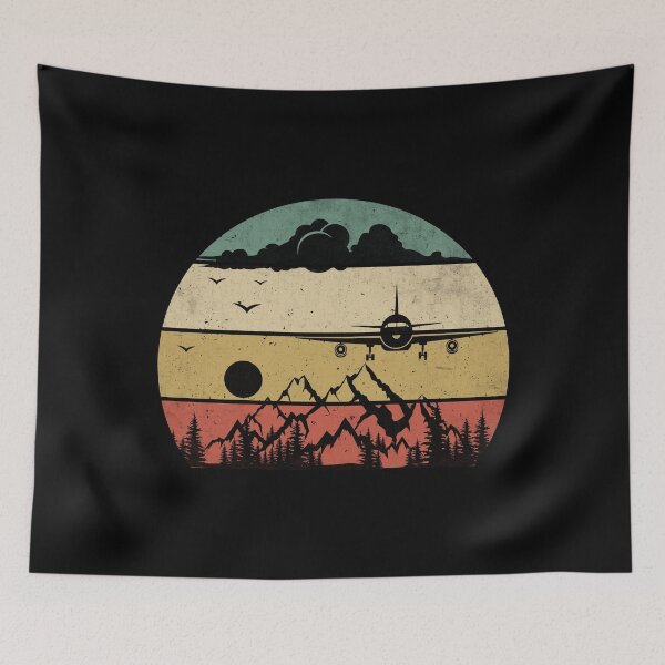 Item preview, Airplane Flying Over Mountains Aviator Pilot Plane Aviation designed and sold by Dapper-Art.