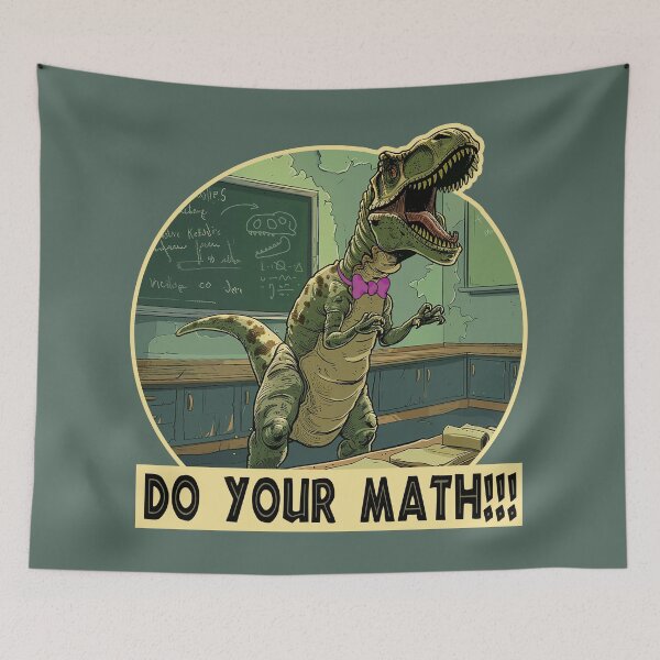 Item preview, Profesor de matemáticas dinosaurio grita a sus alumnos. designed and sold by WBoss11.