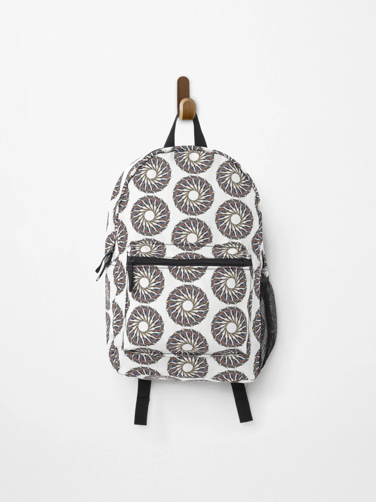 Thumbnail 1 of 3, Backpack, Multicolor mandala designed and sold by Meo Design.