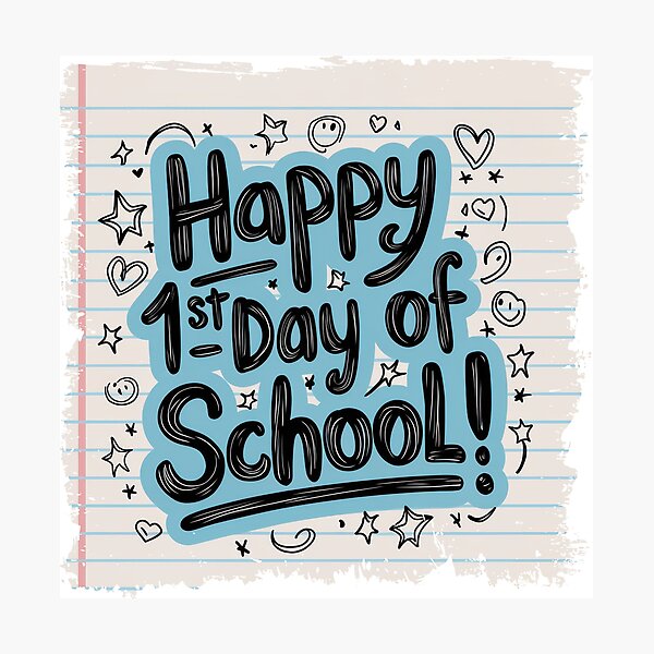 Item preview, Happy First Day Of School designed and sold by Angry Swan Designs.