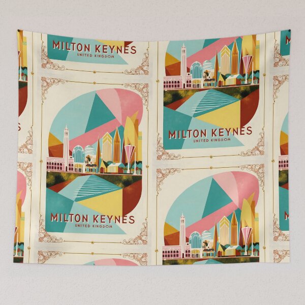 Item preview, Milton Keynes United Kingdom Vintage Travel Tourism  designed and sold by TravelersGems.