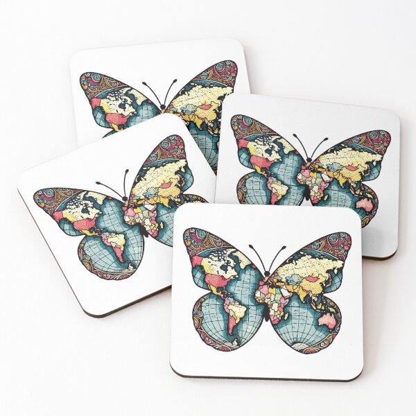 Item preview, Cute Butterfly World Globe Vintage designed and sold by TKsTees.