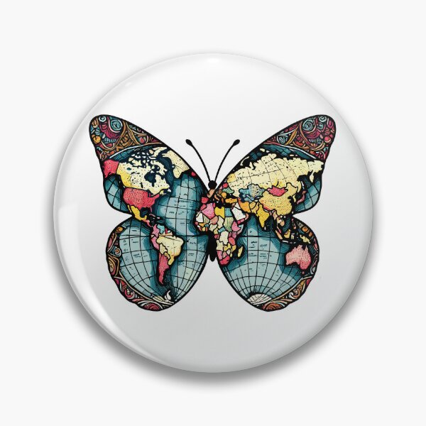 Item preview, Cute Butterfly World Globe Vintage designed and sold by TKsTees.