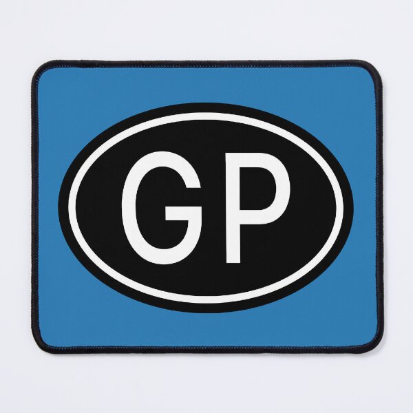 Item preview, GP Initials Monogram Oval White Letters designed and sold by Jeallan Designs.