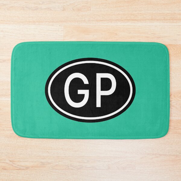 Item preview, GP Initials Monogram Oval White Letters designed and sold by Jeallan Designs.