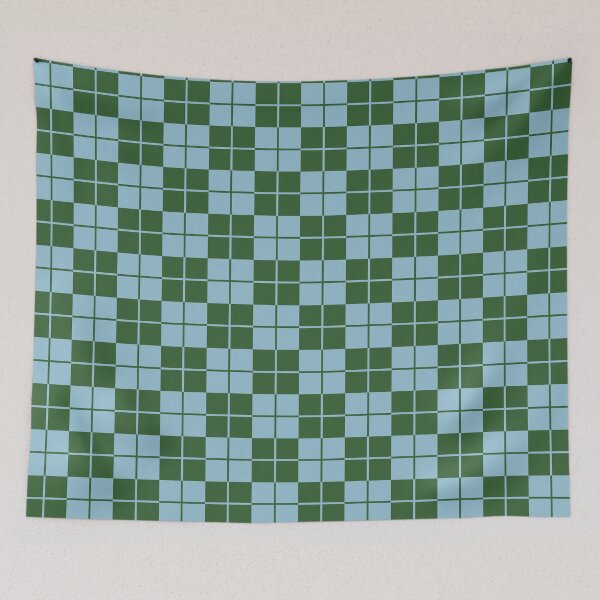 Item preview, Argyle Checkerboard Plaid Pattern Green & Blue  designed and sold by tonymagnerart.