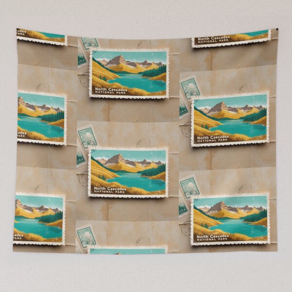 Item preview, North Cascades National Park Postcard Vintage Retro Travel designed and sold by TravelPostcardGems.