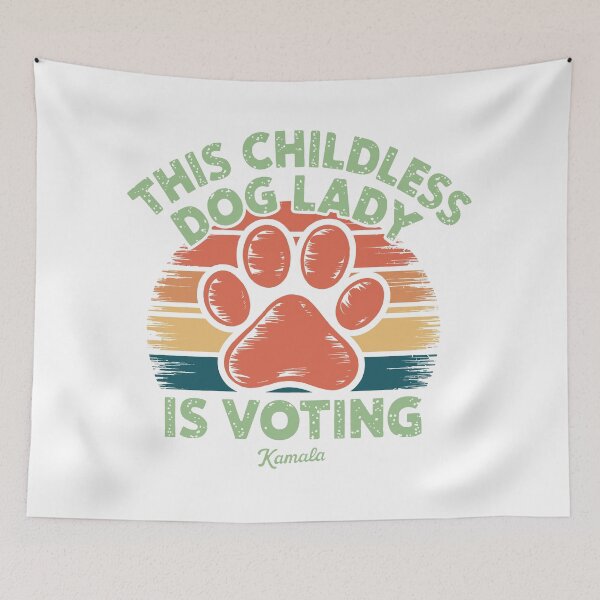 Item preview, This Childless Dog Lady Is Voting Kamala designed and sold by Angry Swan Designs.