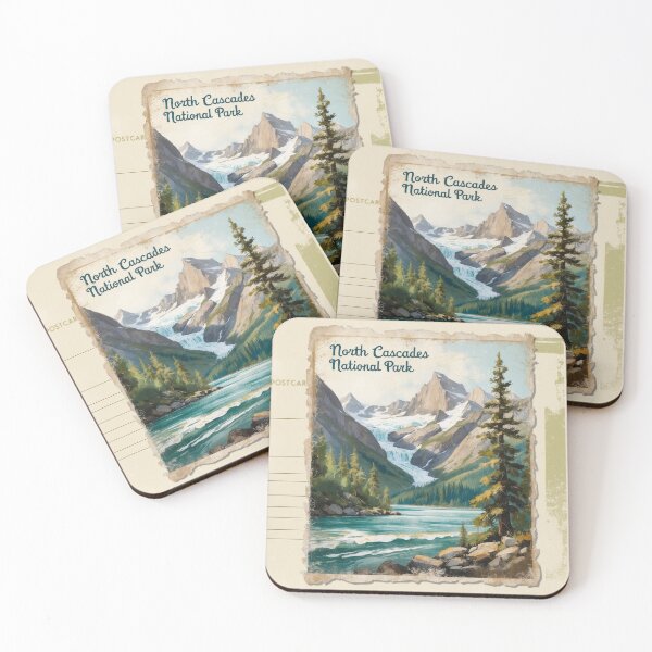 Item preview, North Cascades National Park Postcard Vintage Retro Travel designed and sold by TravelPostcardGems.