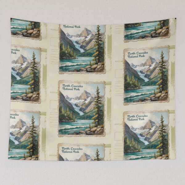 Item preview, North Cascades National Park Postcard Vintage Retro Travel designed and sold by TravelPostcardGems.