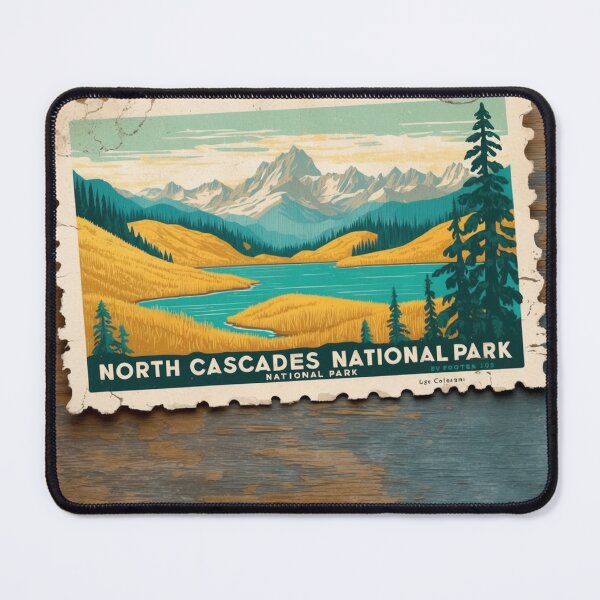 Item preview, North Cascades National Park Postcard Vintage Retro Travel designed and sold by TravelPostcardGems.