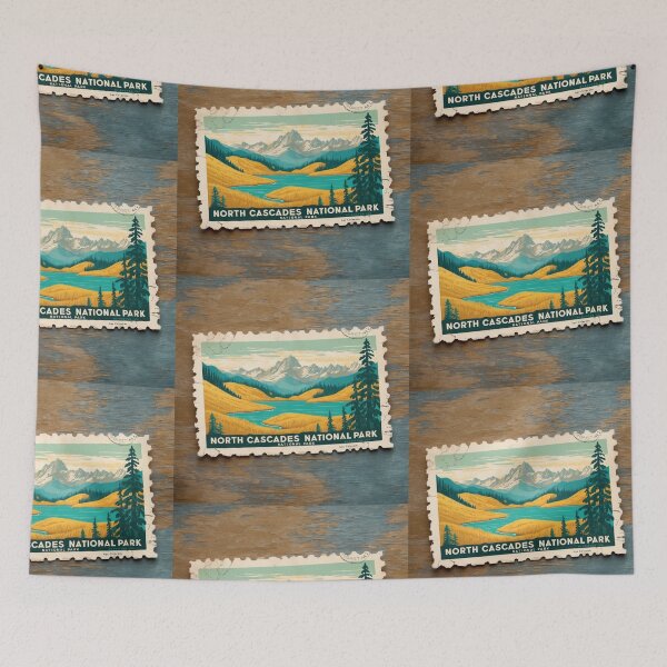 Item preview, North Cascades National Park Postcard Vintage Retro Travel designed and sold by TravelPostcardGems.