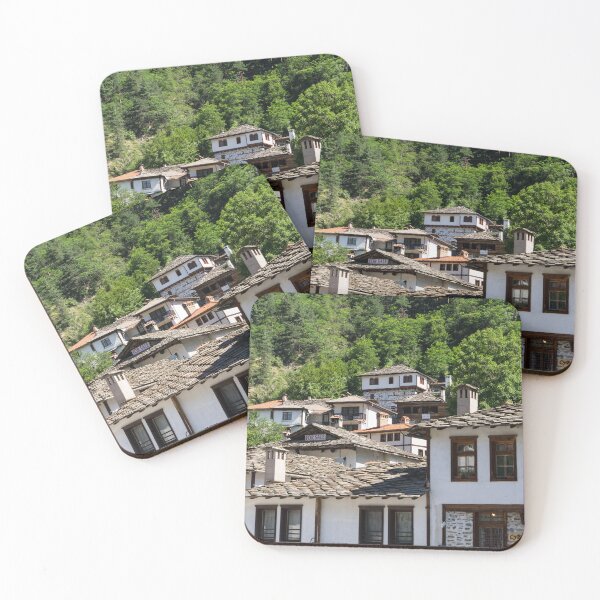 Item preview, Quaint Village Houses Perched on a Forested Mountainside designed and sold by Georgia Mizuleva.