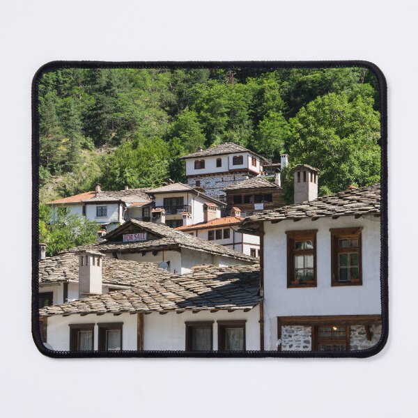 Item preview, Quaint Village Houses Perched on a Forested Mountainside designed and sold by Georgia Mizuleva.