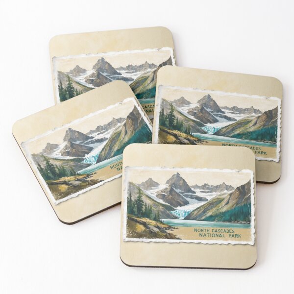 Item preview, North Cascades National Park Postcard Vintage Retro Travel designed and sold by TravelPostcardGems.
