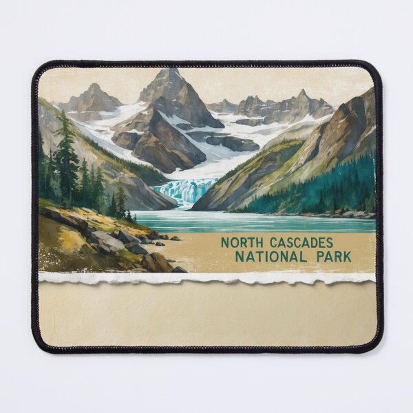 Item preview, North Cascades National Park Postcard Vintage Retro Travel designed and sold by TravelPostcardGems.
