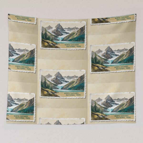 Item preview, North Cascades National Park Postcard Vintage Retro Travel designed and sold by TravelPostcardGems.