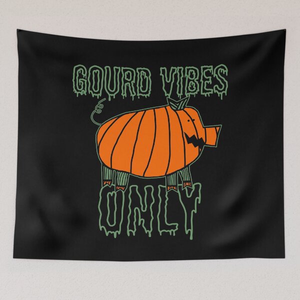 Item preview, Gourd Vibes Only says Halloween Pumpkin Pig Hybrid designed and sold by ellenhenry.