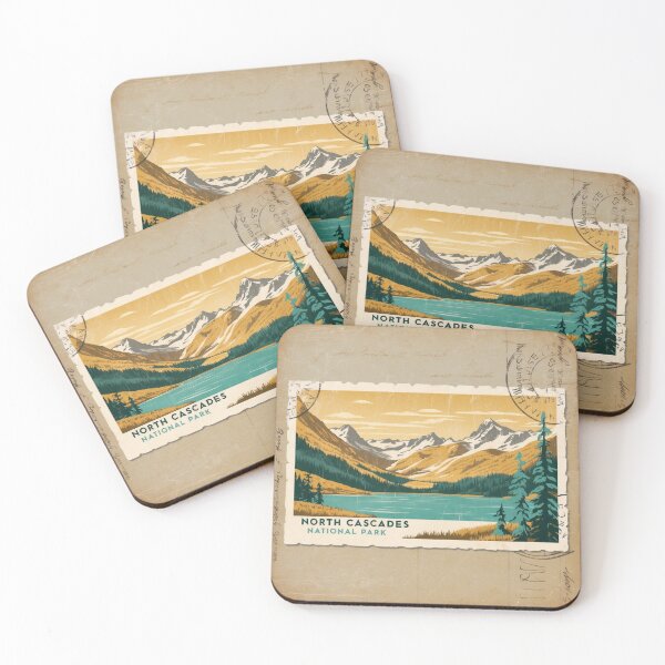 Item preview, North Cascades National Park Postcard Vintage Retro Travel designed and sold by TravelPostcardGems.