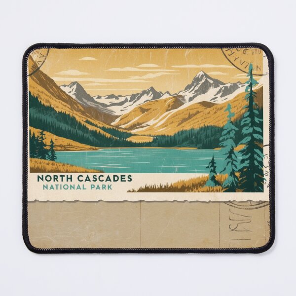 Item preview, North Cascades National Park Postcard Vintage Retro Travel designed and sold by TravelPostcardGems.