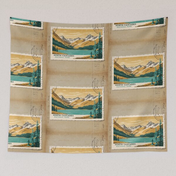 Item preview, North Cascades National Park Postcard Vintage Retro Travel designed and sold by TravelPostcardGems.