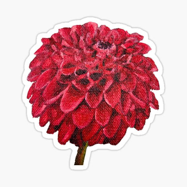 Item preview, Red Dahlia Flower, Painted designed and sold by PeterIainHogg.