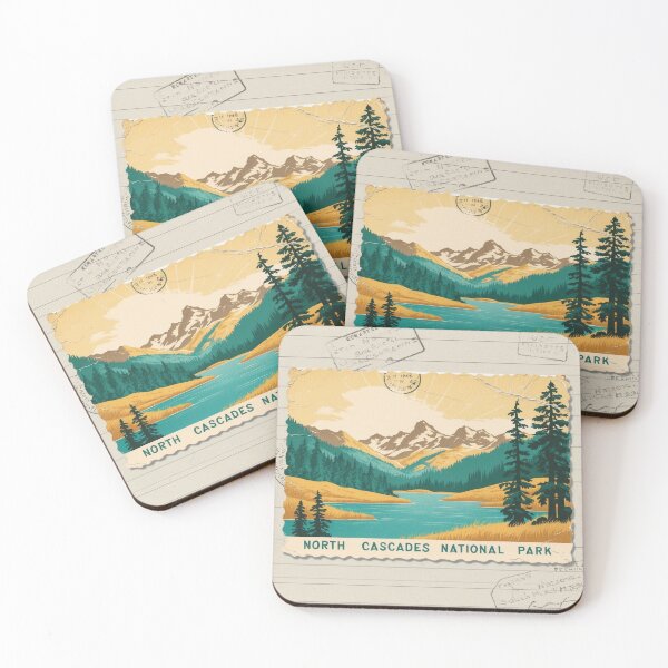 Item preview, North Cascades National Park Postcard Vintage Retro Travel designed and sold by TravelPostcardGems.