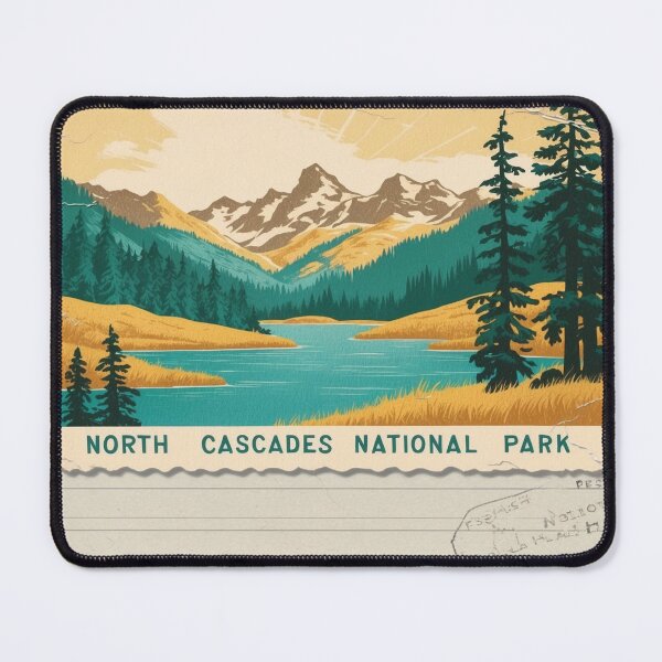 Item preview, North Cascades National Park Postcard Vintage Retro Travel designed and sold by TravelPostcardGems.