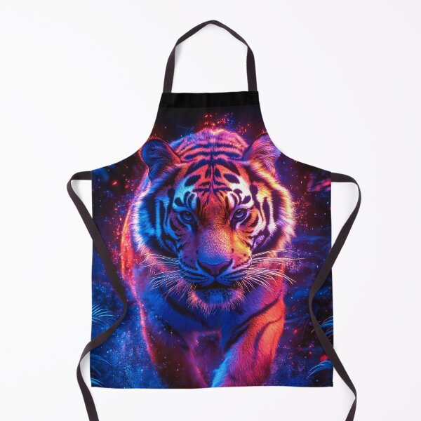 Item preview, Fantasy Tiger with Purple Flames Splash Art designed and sold by MargaretWiktor.