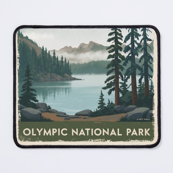 Item preview, Olympic National Park Postcard Vintage Retro Travel designed and sold by TravelPostcardGems.