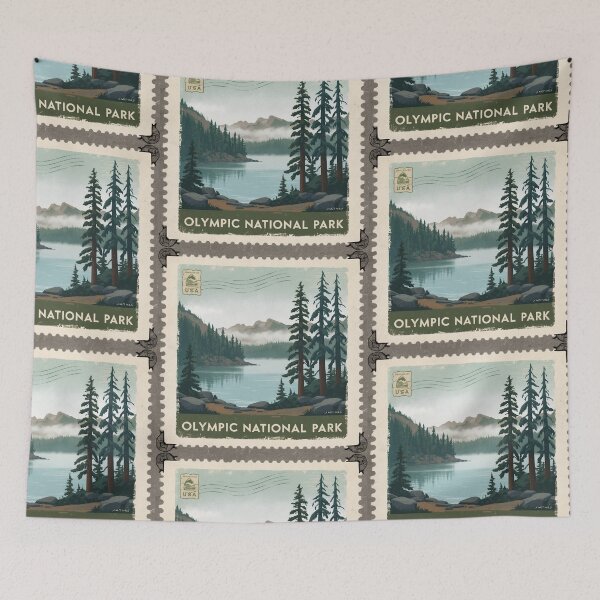 Item preview, Olympic National Park Postcard Vintage Retro Travel designed and sold by TravelPostcardGems.