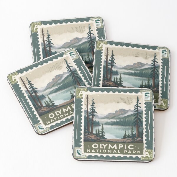 Item preview, Olympic National Park Postcard Vintage Retro Travel designed and sold by TravelPostcardGems.