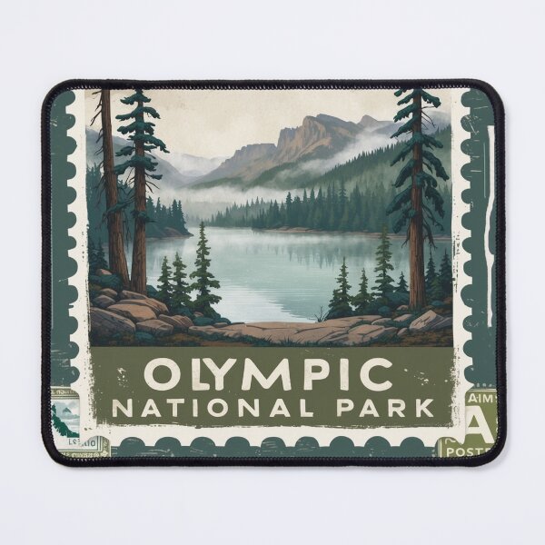 Item preview, Olympic National Park Postcard Vintage Retro Travel designed and sold by TravelPostcardGems.