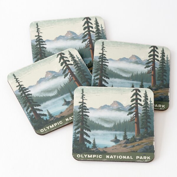 Item preview, Olympic National Park Postcard Vintage Retro Travel designed and sold by TravelPostcardGems.