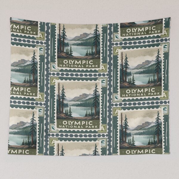 Item preview, Olympic National Park Postcard Vintage Retro Travel designed and sold by TravelPostcardGems.