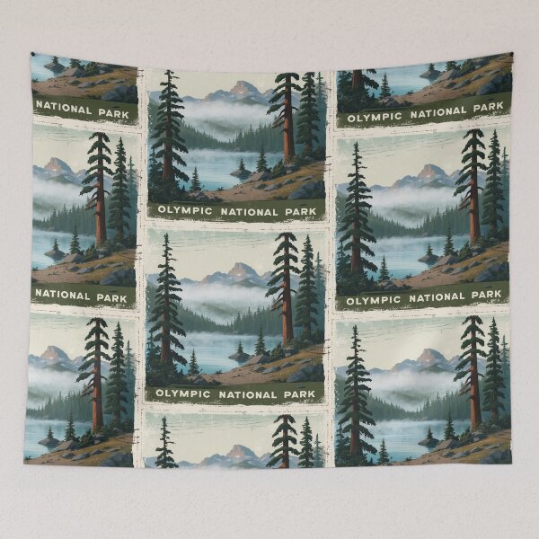 Item preview, Olympic National Park Postcard Vintage Retro Travel designed and sold by TravelPostcardGems.