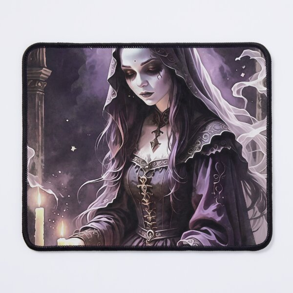 Item preview, Gothic Witch Ghost Reading A Book Of Mysteries By Candlelight designed and sold by taiche.
