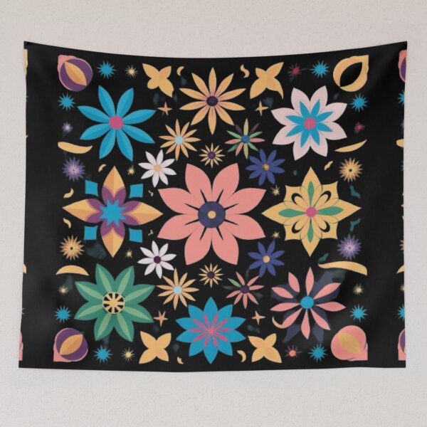 Item preview, Beautiful cutout colorful flowers designed and sold by MargoMalej.