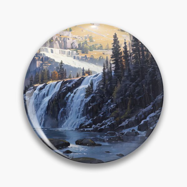Item preview, Anime river with mountains landscape designed and sold by TheArtistOf2022.
